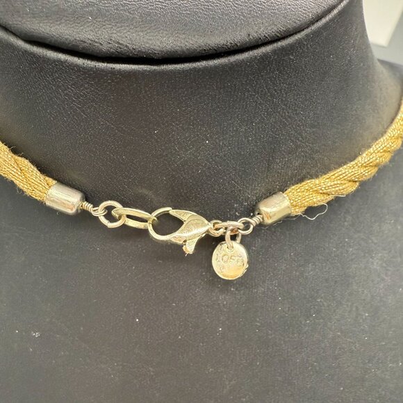 Loft Blue Brown Acrylic Beaded Multi-Strand Layered Statement Necklace Boho - Picture 5 of 5